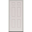 36-Inch X 80-Inch Fiberglass 6-Panel Right Hand Prehung Exterior Door with Brickmould