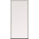 32-Inch X 80-Inch Fiberglass Flush Right Hand Prehung Exterior Door with Brickmould