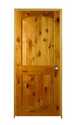36 in 2-Panel Arch V-Groove Knotty Pine Prehung Door LH