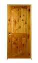 36 in 2-Panel Arch V-Groove Knotty Pine Prehung Door RH