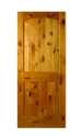 30 in 2-Panel Arch V-Groove Knotty Pine Door Slab