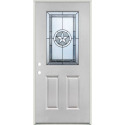 36-Inch X 80-Inch Fiberglass Textured Full Lite Patina Star Right Hand Prehung Exterior Door
