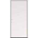 32-Inch X 80-Inch x 6-9/16-Inch Steel Flush Left Hand Prehung Exterior Door with Brickmould