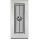 36-Inch X 80-Inch Steel Full Lite Texas Star Left Hand Prehung Exterior Door