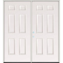 72-Inch X 80-Inch Fiberglass Textured 6-Panel Left Hand Prehung Exterior Door