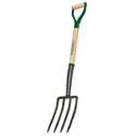 4-Tine Steel Garden Spading Fork With 30-Inch Wood Handle