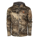 L-2 Realtree Excape™ Brushed Fleece Grid Lined Midlayer Men's Hooded Camo Jacket, M
