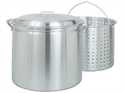 24-Quart Aluminum Stock Pot With Basket
