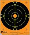8-Inch Orange Peel Bullseye Paper Target 5-Pack