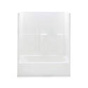 AcrylX™ White Alcove Left-Hand Drain Three-Piece Tub Shower - 60 in. L x 30 in. W