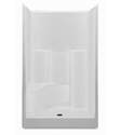 48 x 36 x 76-Inch White Shower Base And Wall With Right Side Seat