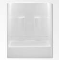 60 x 30 x 72-Inch White 2-Piece Tub/Shower With Right Side Drain