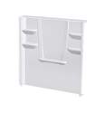 8 x 60 x 62-Inch White 1-Piece Direct-To-Stud Shower Wall Panel