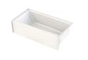 60-Inch Carson White Rectangular Apron Front Soaking Bathtub With Right Side Drain
