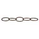 #10 Brass Plated Swag Decorative Oval Chain, Per Foot