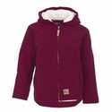 Girls 12-Month Plum Washed Hooded Coat