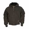 Youth Small Olive Duck Washed Hooded Jacket