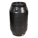55-Gallon Black Rain Barrel
