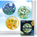 9-Inch Vincent Van Gogh Window Cling, 3-Pack