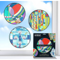 9-Inch Frank Lloyd Wright Window Cling, 3-Pack