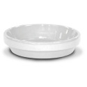 4-Inch White Powder Coated Clay Saucer
