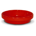 4-Inch Red Powder Coated Clay Saucer