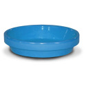 4-Inch Robin Egg Blue Powder Coated Clay Saucer