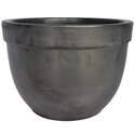 12.3-Inch Matte Black Round Planter