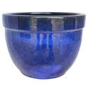 12.3-Inch Light Blue Round Planter