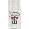 "Live Simply Bloom Wildly" Tea Towel
