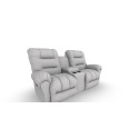 Seger Fog Power Reclining Loveseat With Console