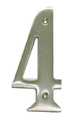 4-Inch Satin Nickel Solid Brass #1 House Number