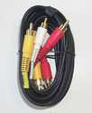 6-Foot Gold Dubbing Tri Stereo Cable