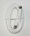 3-Foot White Coaxial Cable With Ends