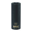 Deep Impact Socket, 18 Mm Socket, 1/2 In Drive, 6 -Point, Vanadium Steel, Chrome