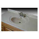 Single Recessed Oval Bowl Vanity Top 61x22 White