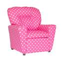 Children's Polka Dot Pink Recliner With Cupholder