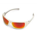 White Ice Orange Mirror Lens Glasses