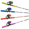 5-Foot 6-Inch Worm Gear 2-Piece Reel/Rod, Assorted Colors 