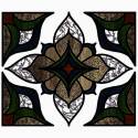 7.7 x 9-Inch Blue Alden Stained Glass Window Decal