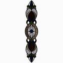 19.5 x 4.5-Inch Blue Bristol Stained Glass Window Decal