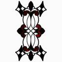 17.35 x 9-Inch Red Vineyard Stained Glass Window Decal