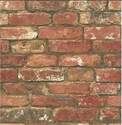 20 1/2-Inch X 18-Foot Roll West End Red Brick Peel And Stick Wallpaper