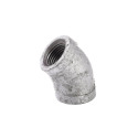 1/2 in. FIP x 1/2 in. FIP Galvanized Malleable Iron Elbow Fitting, 45° - Rust Resistant, 1-Pack