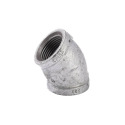 1 in. FIP x 1 in. FIP Galvanized Malleable Iron Elbow Fitting, 45° - Rust Resistant, 1-Pack