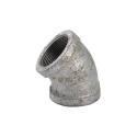 1-1/2 in. FIP x 1-1/2 in. FIP Galvanized Malleable Iron Elbow Fitting, 45° - Rust Resistant, 1-Pack