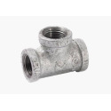 Malleable Iron Galvanized Pipe Tee Fitting, 1/2" x 1/2" x 1/2"