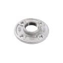 Malleable Iron FIP Galvanized Pipe Floor Flange, 1-1/4"