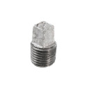 Malleable Iron Galvanized Pipe Plug, 1/4"