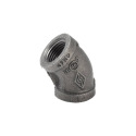 1/2 in. FIP x 1/2 in. FIP Black Pipe Elbow Fitting, 45° - Threaded, 1-Pack